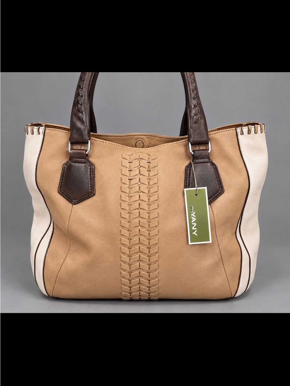 NWT ORYANY LYSIE LARGE PEBBED LEATHER TAN/MISTY PINK IN COLOR.
